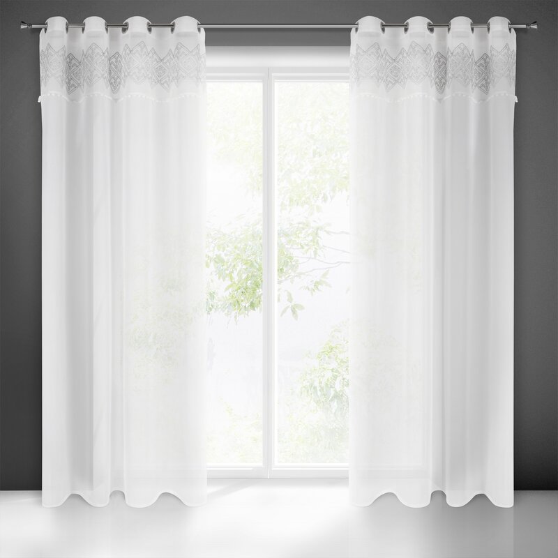 Firana gotowa Daphne biała 140 x 250 cm – rozproszone światło