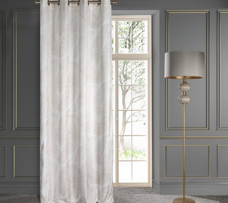 Zasłona gotowa LC/LUNA2A biała 140x250 cm – miękka welwetowa tkanina