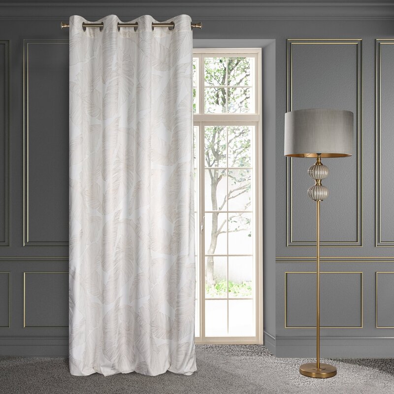 Zasłona gotowa LC/LUNA2A biała 140x250 cm – miękka welwetowa tkanina