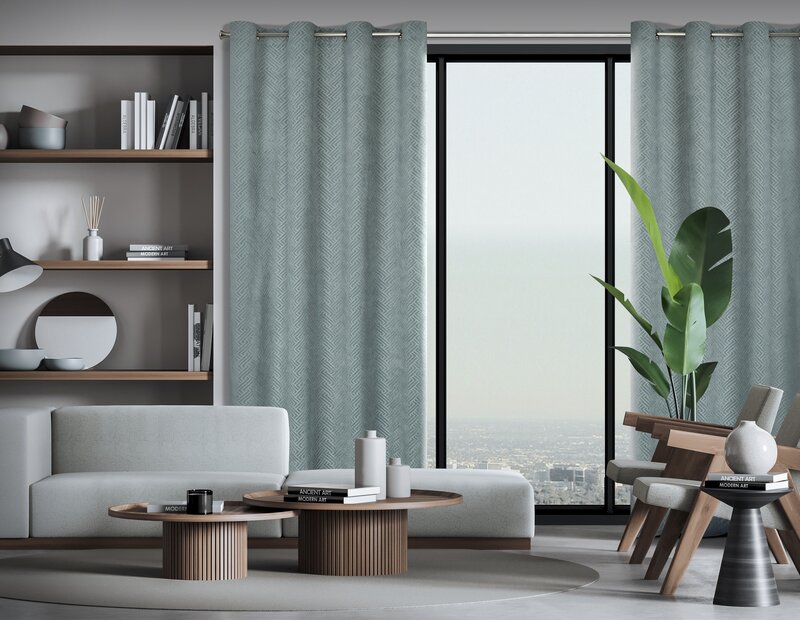 Zasłona velvetowa Isla stalowa 140 X 250 cm – miękka i trwała
