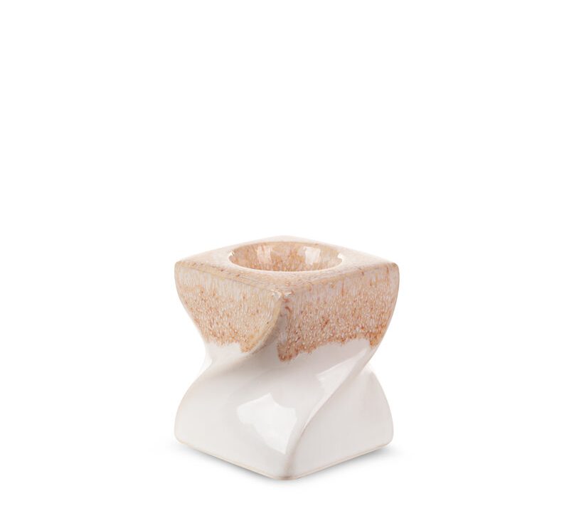 Świecznik ceramiczny Ruben kremowy 7 x 7 x 8 cm – doda ciepła wnętrzu