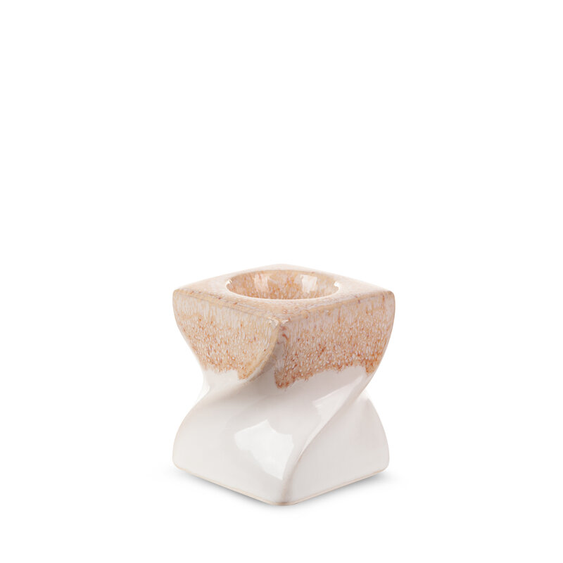Świecznik ceramiczny Ruben kremowy 7 x 7 x 8 cm – doda ciepła wnętrzu