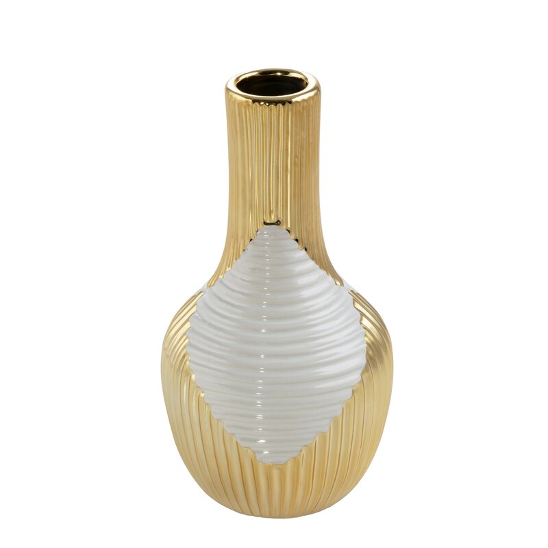 Wazon ceramiczny Rakel beżowy 12 x 23 cm – na suszone kwiaty