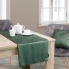 Obrus błyszczący Goja zielony 40 x 140 cm – doda elegancji stołowi