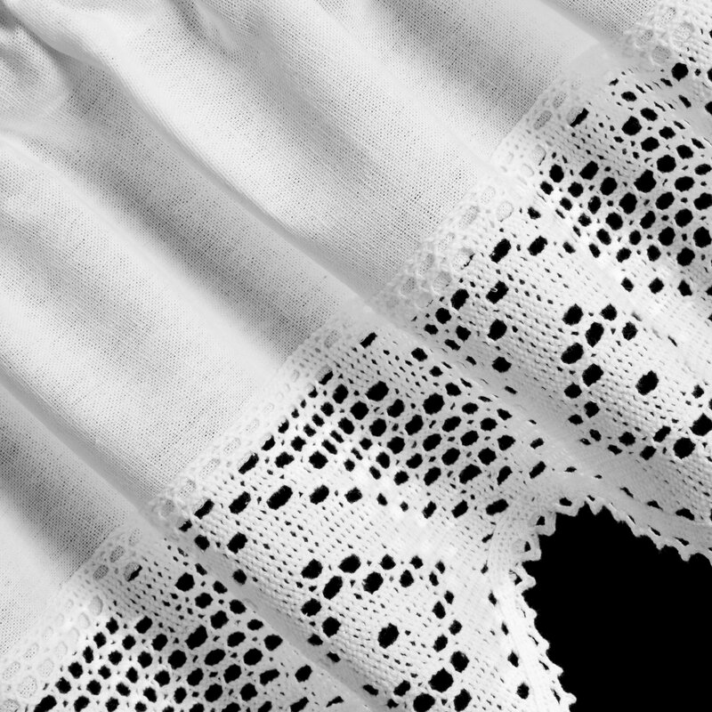 Firana gotowa Isaac biała 150 x 30 cm – do kuchni i jadalni