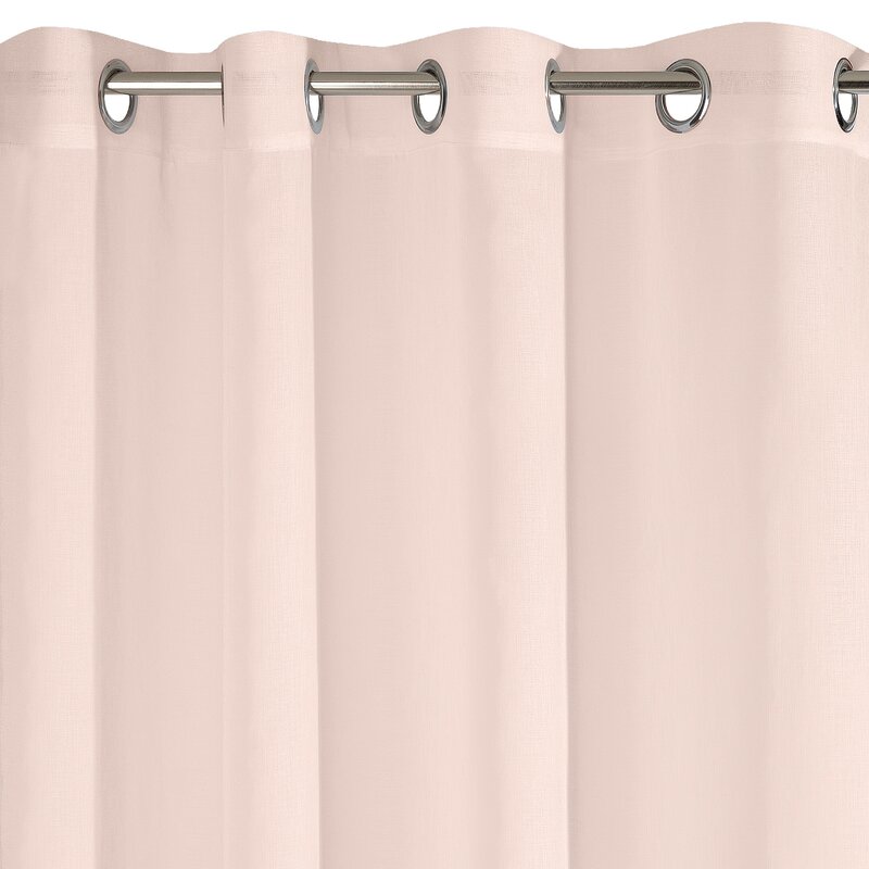 Firana gotowa różowa 140 x 250 cm – rozjaśnia wnętrze