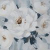 Obraz ręcznie malowany kwiaty biały 80 X 60 cm – wprowadza harmonię