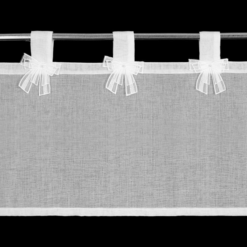 Firana gotowa Alexandra na szelkach biała 150 X 60 cm – urocza dekoracja