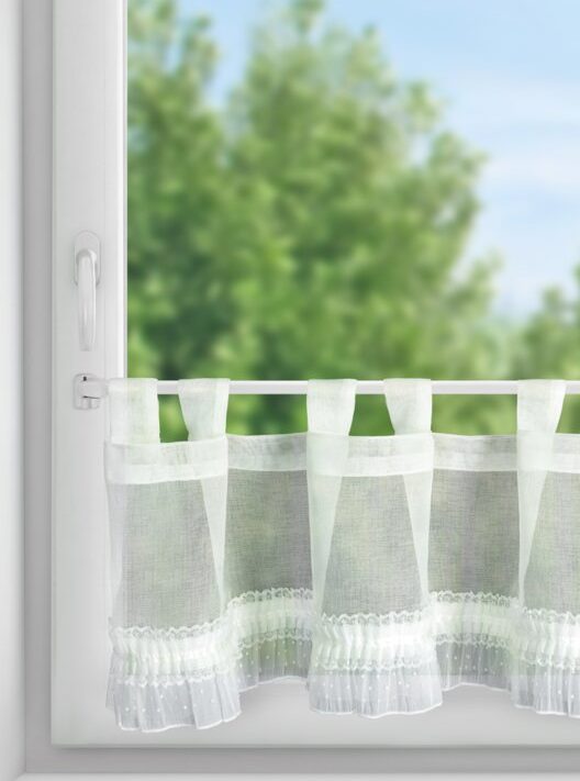 Firana gotowa Mary biała 150 x 30 cm – rozprasza światło