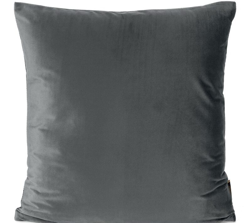 Poszewka velvet Elora stalowa 60 x 60 cm – doda blasku wnętrzu