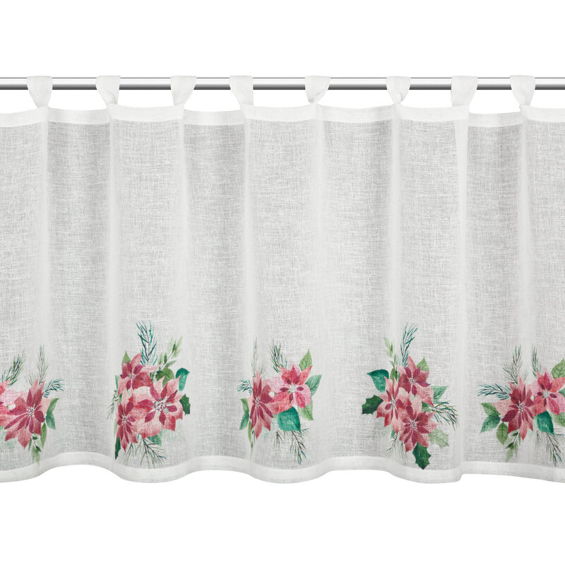 Zasłona świąteczna biała 150x60 cm – łatwa w czyszczeniu