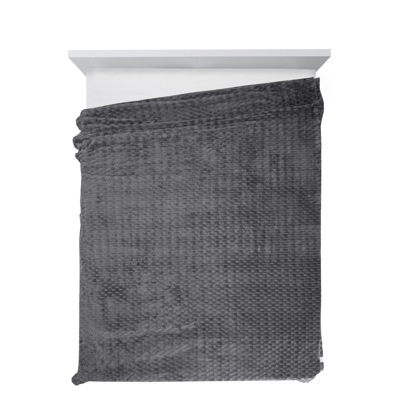 Koc flano D91 Cindy6 stalowy 130 X 160 CM – miękki i przytulny