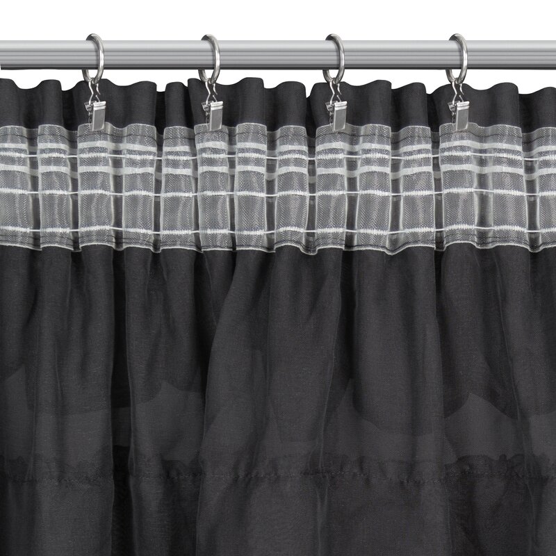 Firana gotowa Aura czarna 140 x 270 cm – subtelna prywatność