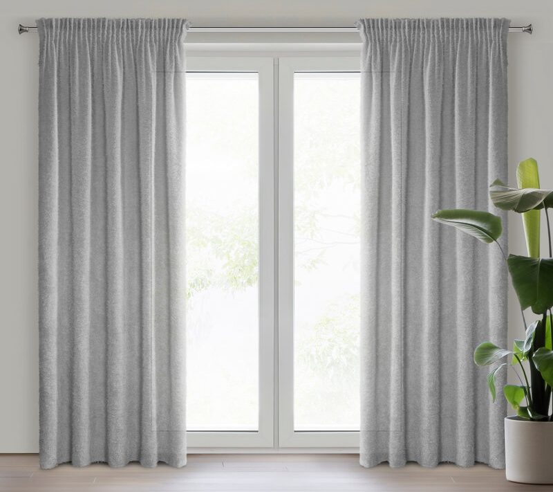 Zasłona gotowa AGIS srebrna 140 X 270 cm – rozjaśnia wnętrze