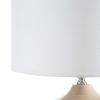 Lampa stołowa ceramiczna biała O 28 x 44 cm – rozświetla wnętrze
