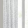 Firana gotowa Poli z kwiatowym wzorem biała 140 X 250 CM – rozświetla wnętrze