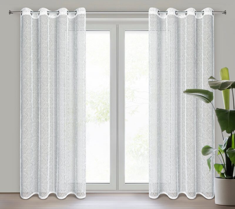 Firana gotowa Cyntia biała 140 X 250 cm – rozświetla wnętrze
