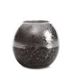 Świecznik ceramiczny Leo srebrny O 11 X 10 CM – rozświetla wnętrze