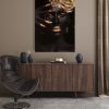 Obraz ręcznie malowany kobieta czarny 60 X 90 cm – do salonu i sypialni