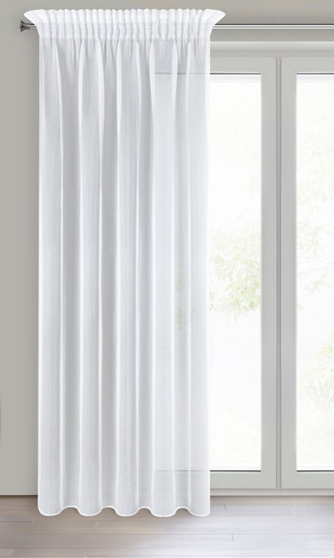 Firana gotowa Mirea biały 140 x 270 cm – rozjaśnia wnętrze