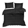 Pościel bawełniana Lana3 czarna 160 x 200 cm – elegancka koronka