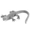 Figurka ceramiczna jaszczurka srebrna 22 x 18 x 5 cm – doda blasku wnętrzu
