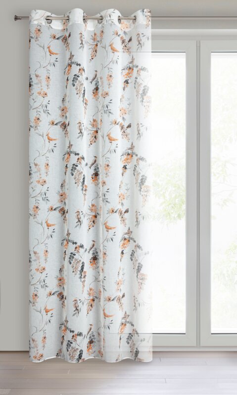 Zasłona gotowa RIKI biała 140 x 250 cm – rozjaśnia wnętrze