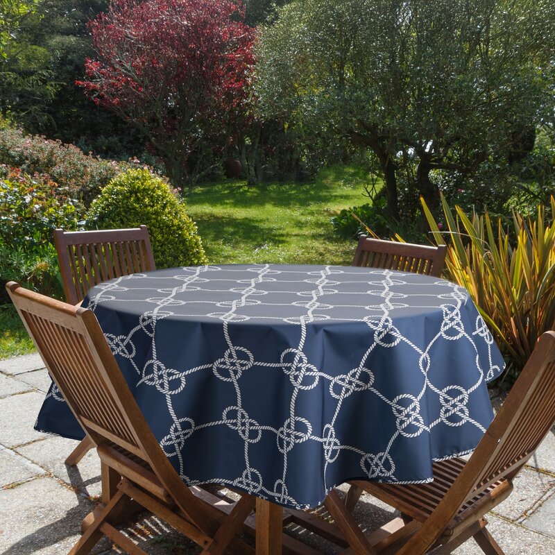 Obrus Garden granatowy O 150 cm – idealny na taras