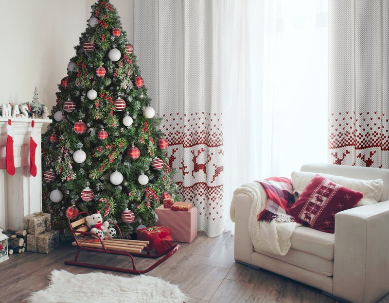 ZASŁONA ŚWIATECZNA NOEL01 140 X 250 CM BIAŁY