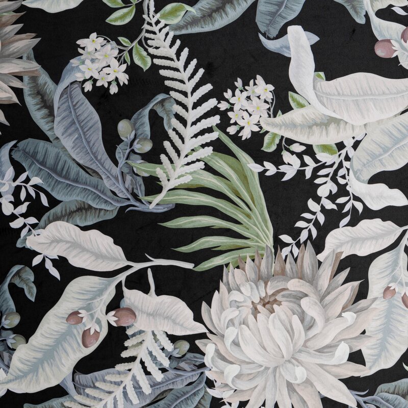Zasłona gotowa z welwetu czarna 140 x 270 cm – zaciemniająca i stylowa