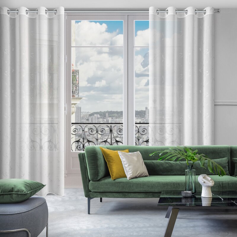 Firana gotowa IVA biała 140 X 270 CM – rozświetla wnętrze