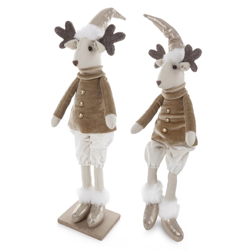 Figurka bożonarodzeniowa szampańska 6 x 10 x 32 cm – dekoracja na święta
