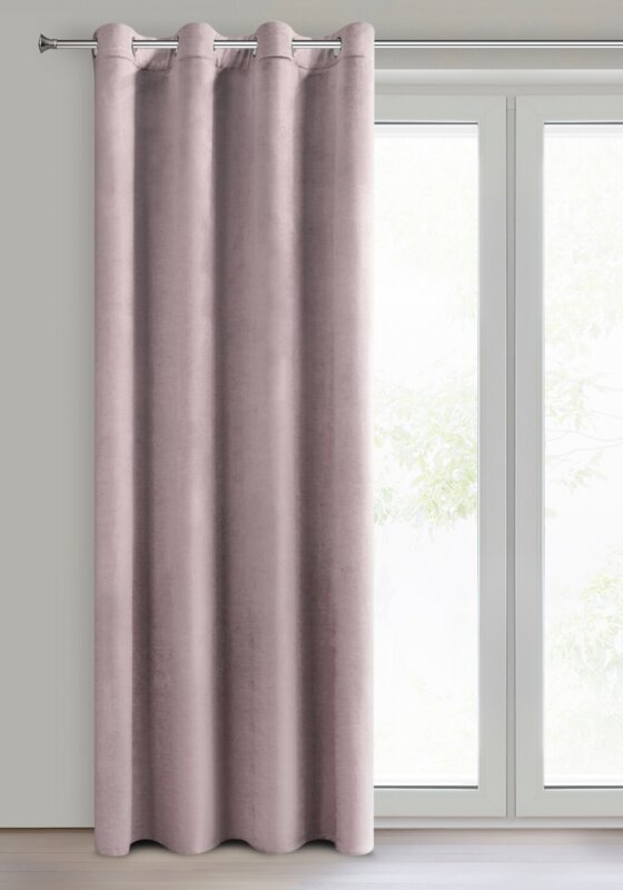 Zasłona gotowa D91 Rosa pudrowy róż 140 X 250 cm – delikatnie filtruje światło