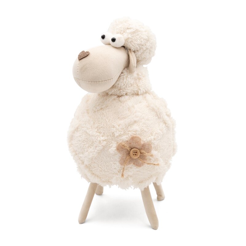 Figurka owcy wielkanocnej kremowa 17x20x32 cm – doda uroku wnętrzu