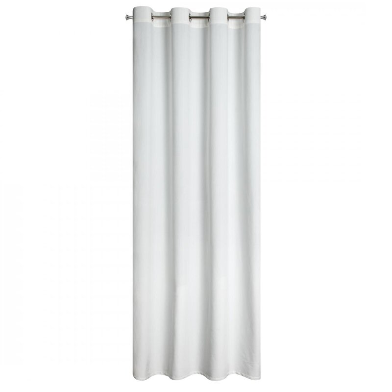 Zasłona gotowa welurowa biała 140 x 260 cm – zaciemnia wnętrze