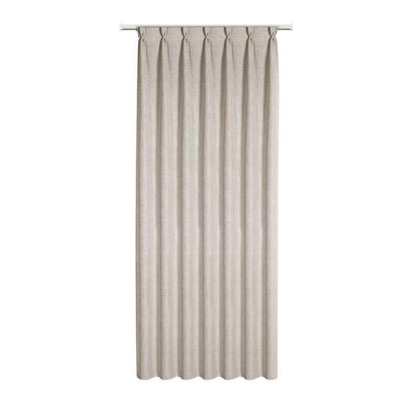 Zasłona gotowa eco jasnobeżowa 80 x 270 cm – zaciemniająca