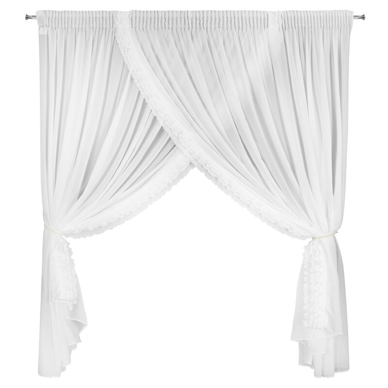 Firana gotowa Luisa biała 400 x 250 cm – rozprasza światło