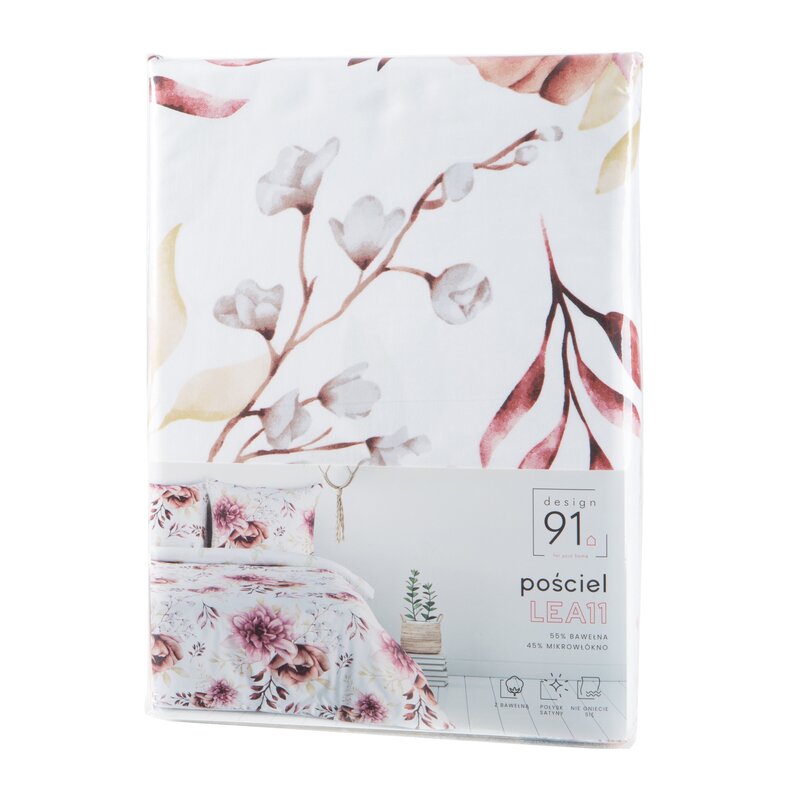 Pościel Lea D91 biała 220 x 200 cm – wprowadza świeżość