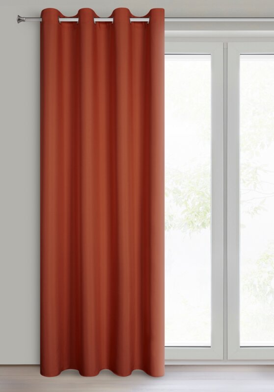 Zasłona gotowa Rita ceglasta 140 X 250 cm – tworzy przytulny klimat