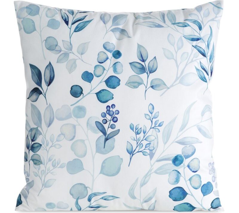Poszewka Mink 33 biała 45 X 45 cm – świeży wzór botaniczny