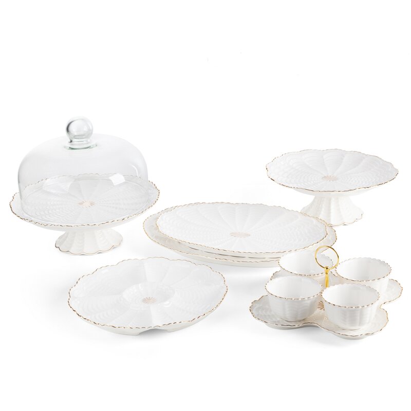 Patera ceramiczna Gaia (07) kremowa 24 X 24 X 7 CM – ozdoba stołu