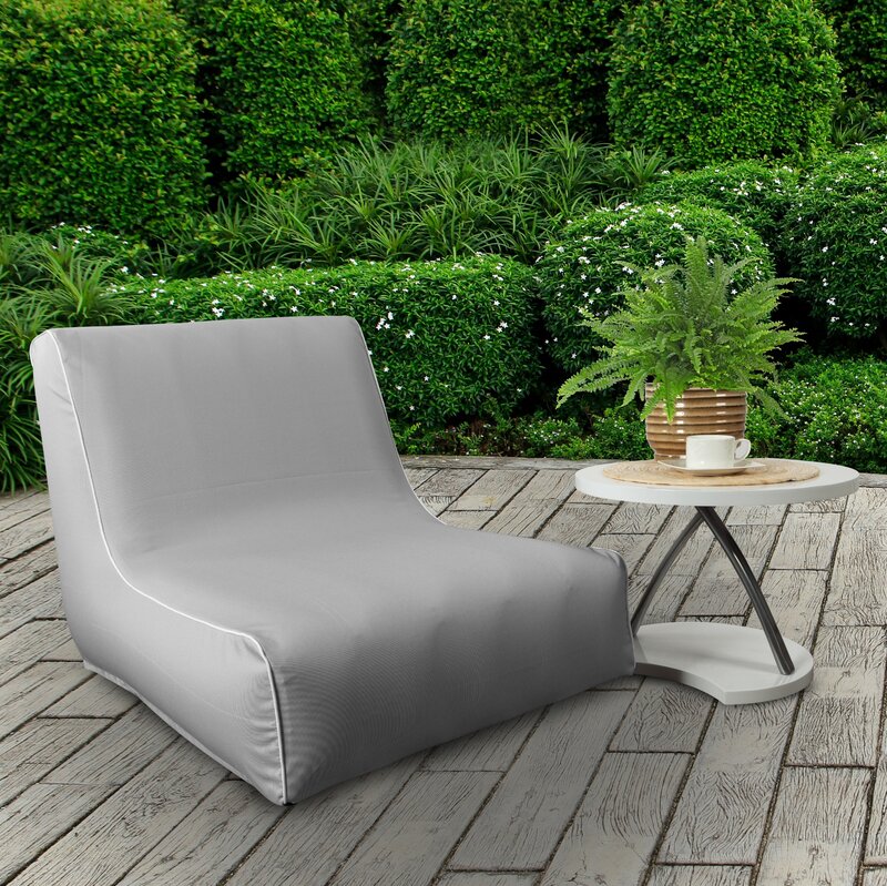 Jasnoszary Fotel Ogrodowy Garden – Wodoodporny Fotel Dmuchany 70x90 cm