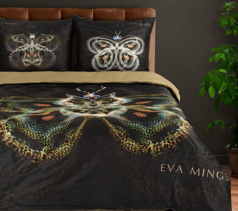 Pościel Eva Minge czarna 220 x 200 cm – dla nowoczesnej sypialni