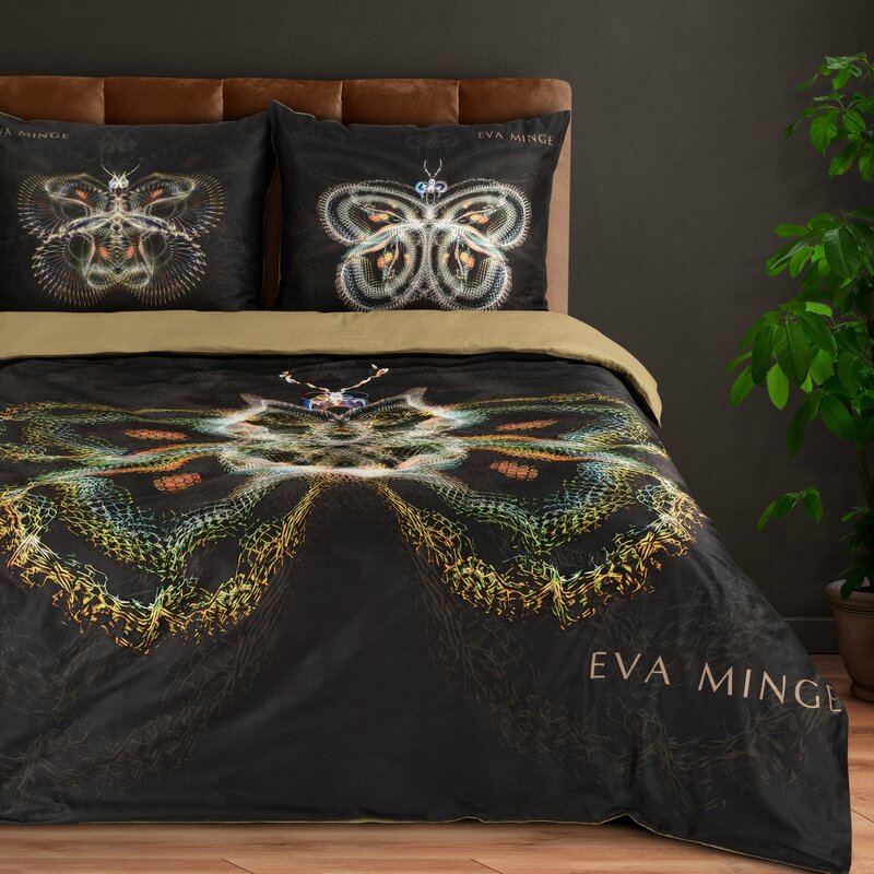 Pościel Eva Minge czarna 220 x 200 cm – dla nowoczesnej sypialni