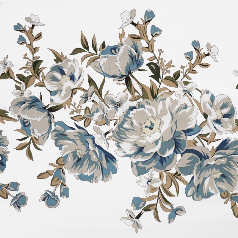 Pościel satynowa Spring 40 biała 220 X 200 CM – z delikatnym wzorem