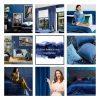 ZASŁONA GOTOWA MADLEN NA TAŚMIE 140 X 300 CM GRANATOWY