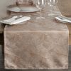 Obrus żakard ISLA ciemnobeżowy 40 x 140 cm – doda ciepła wnętrzu
