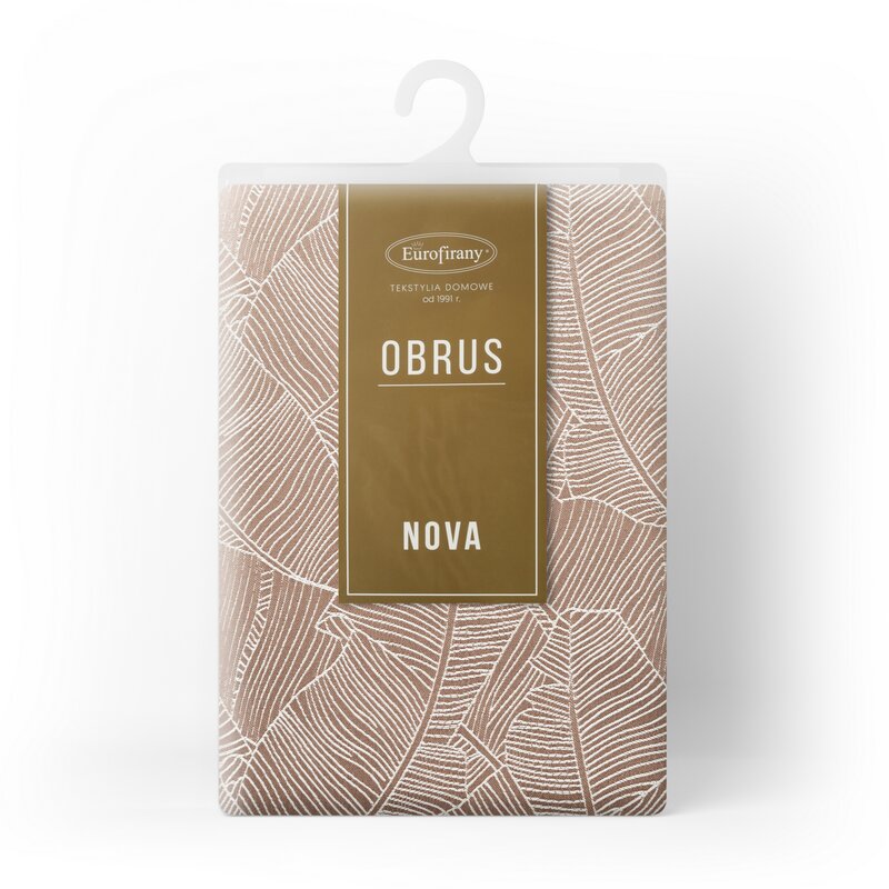 OBRUS ISLA 140 X 220 CM CIEMNOBEŻOWY