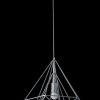 Lampa Wisząca Wire srebrna 36 X 62 cm – intrygująca gra światła