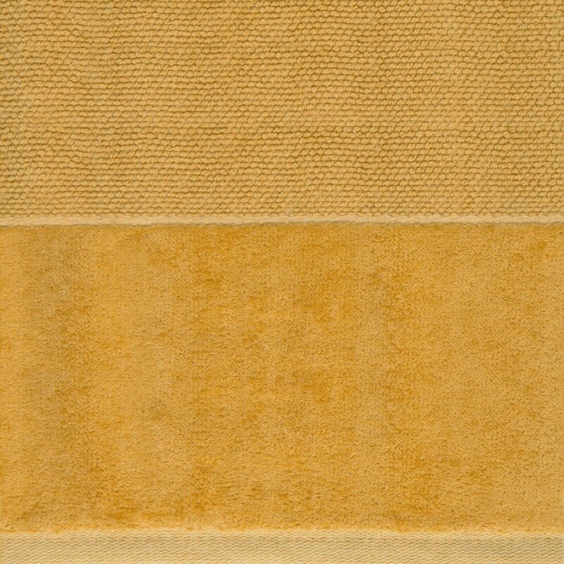 Ręcznik welurowy Lucy musztardowy 70 x 140 cm – miękki i chłonny